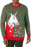 Blizzard Bay Men's Unicorn Vomit Sweater, Green, Small