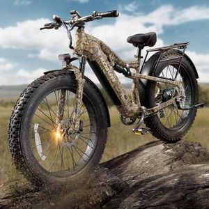 PUCKIPUPPY Electric Bike for Adults 1350W Peak, 48V 20AH Battery Ebike, 26" Fat Tire Full Suspension Electric Mountain Bike, 80 Miles Range, 28 MPH, 8 Speed, Torque Sensor, Labrador Pro