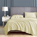 Day Care® 500TC Super Soft Elegant Colors Bedsheet 100% Egyptian Cotton Ivory Super King Size (108" x 110") 2 Peice Pillow Cover Size(18"x28") | Oeko-Tex Certified