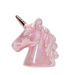 Hosoncovy Ceramic Unicorn Piggy Bank Coin Bank Money Box Children Bedroom Decoration Birthday Gifts (Pink)