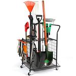 Garden Tool Organizer, Yard Tool Organizer, Garage Tool Storage, Yard Tool Racks, Garden Tool Storage, Tool Stand, Tool Holder for Garage, Shed, Outdoor, Black (Garden Tool Organizer01)