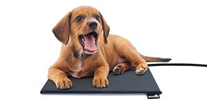 pecute Sturdy Outdoor Pet Heat Pad M, ABS Shell dog heat pad, Safe pet heating pad Constant Heat, Waterproof Scratch Proof, High-temp Protection Dog Heat Mat with Anti Bite Cable & Washable Cover