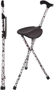 Switch Sticks Walking Stick, Walking Cane, Cane Chair, Quad Cane and Folding Cane with Seat is 34 Inches Tall, FSA HSA Eligible, and Supports up to 220 Pounds, Storm