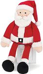 Bearington 16 Inch Santa Stuffed Animal, Santa Plush Toy, Festive Sitting Santa Claus Doll for Christmas Decorations, Holiday Santa Plush, Cuddly Toy for Kids and Adults, Soft Stuffed Toy