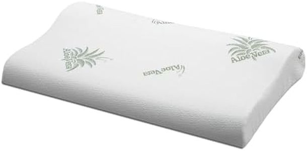 DOLCI SOGNI Cuscino Memory Foam Cervicale Ortopedico per Migliorare la Qualità del Sonno, Guanciale Memory Foam con Fodera in Aloe Vera Sfoderabile e Lavabile, Cuscino Antiacaro Anallergico