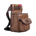 TOURBON PU Leather Shotgun Shell Bag Shooter's Bag for Range/Field