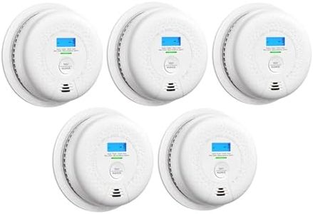 X-Sense Smoke Detector Carbon Monoxide Detector Combo, 10-Year Battery Smoke Detector with Display, UL 217 9th Edition Certified, Model SC01, 5-Pack