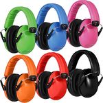 Xuhal 6 Pcs Kids Ear Protection Earmuffs Noise Cancelling Headphones for Kids Toddler Children 25dB NRR Adjustable Headband Safety Kids Ear Muffs for Concerts Fireworks