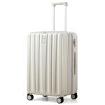 Hanke 14 Inch Underseat Carry On Luggage with Wheels Hard Shell Suitcases Carry On Bag Lightweight Small Mini Suitcase TSA Luggage for Travel (Ivory White)