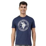 U.S. Polo Assn. Men Comfort Fit Solid Cotton I643 T-Shirt - Pack Of 1 (NAVY L)