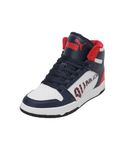 Puma Unisex-Kid RBD Game V1 JR Feather Gray-Club Navy-for All Time Red Sneaker - 4 UK (40030901)