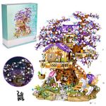 HOGOKIDS Tree House Building Set - 3991 PCS Friendship Treehouse with Animals Mini Building Block, Creative Forest House Birthday Gift for Adults Kids Girls Boys Ages 8 9 10 11 12+ Years Old