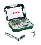 Bosch 26pc. Screwdriver Bit and Ratchet Set (PH-, PZ-, Hex-, T-, S-Bit, Accessories Drill and Screwdriver)