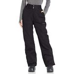SkiGear Women's Insulated Snow Pants, Black, Small Short