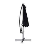 CorLiving 9ft Tilting Cantilever Patio Umbrella, Black