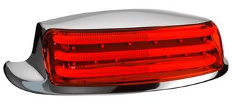 Custom Dynamics PB-FT-TOUR-R-C Probeam Rear Fender Tip Lights - Chrome, Finish, Red Lens