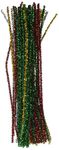 Darice Tinsel Stems 6mm 12-Inch, 60/Pkg, Christmas (250343)