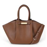 Juoxeepy Tote Bag Faux Leather Work Bag for Women Soft Grained Leather Top Handle Bag Trendy Luxury Hobo Handbag Purse, Brown Small, Small