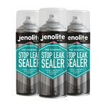 JENOLITE Stop Leak Sealer Spray | CLEAR | 3 x 400ml | Leak Sealer for Gutters and Flat Roofs | Waterproof Gutter Sealant | Fills, Seals & Stops Leaks | Long Lasting Waterproof Sealant