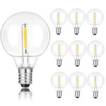 DIQMIAQ G40 Globe Bulbs 1W String Light Bulbs 1.5 Inch Dimmable Light Bulbs Warm White 2200K, Replacement Bulbs for Globe String Lights, Indoor & Outdoor (10pack, Warm White)