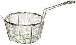 Winco Steel Round Wire Fry Basket, 8-Inch, Medium, Nickel