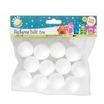 Craft Planet Polystyrene Balls 12 Pieces, White, 3cm, For Arts And Crafts, Kids, Children, Basic Shapes, Perfect Base, Decoupage, Painting, Bauble-Making