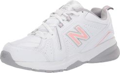 New Balance Women's 608 V5 Casual Comfort Cross Trainer, White/Pink, 10.5 W