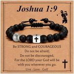 Esrial Golf Bracelet Gifts for Men Cross Beaded Bracelet for Son Grandson Players Team Fan Friends,Golf Accessories for Men Christmas Birthday Gifts(Golf)