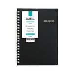 WallDeca 2024-2025 Academic Weekly Planner - Weekly & Monthly Planner, Jul 2024 - Dec 2025 | Flexible Cover, Notes Pages, Twin-Wire Binding (20 x 15 cm (2024-2025))