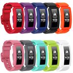 TopPerfekt Strap Compatible With Fitbit Ace 2 for Kids 6, Soft Silicone Waterproof Bracelet Accessories Strap Boys Girls Wristbands Compatible for Fitbit Ace 2 (10-Colors/1)