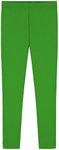 Popular Girls Leggings Ankle Length Comfortable Leggings for Girls. Cotton Footless Tights Soft Breathability Green 6