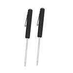 LVOUP Mini Pocket Screwdriver Black Portable Screwdriver Slotted Screw Driver with Strong Magnetic Slotted Tips 2Pcs