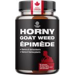 Horny Goat Weed for Male Enhancement - Extra Strength Horny Goat Weed for Men 1000mg Complex with Tongkat Ali Saw Palmetto Extract Panax Ginseng and Black Maca Root for Stamina & Energy - 45 Servings