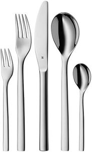 WMF Atria Cutlery Set for 12 People, 60 Pieces, Monobloc Knife, Polished Cromargan Stainless Steel, Dishwasher Safe