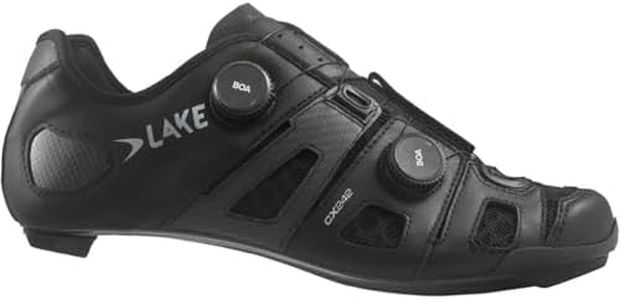 Lake Cx242 Wide Cycling Shoe - Men's Black/Silver, 46.0