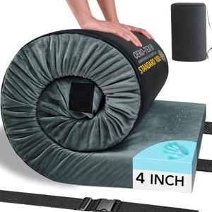 HomeMate 4 Inch Memory Foam Camping Mattress Pad: Portable Car Sleeping Pad