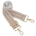 ZOOEASS Wide Shoulder Strap, Guitar Style Adjustable Purse Strap with Gold Buckle Replacement Woven Crossbody Straps for Handbags((3.8CM) Color3)