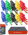 AZDelivery 50 x Silicone Test Hook Clips | Probe Test Leads Kit with Multimeter Accessories for Electronic Tests | Mini Single Test Probes | reliable Test Hooks