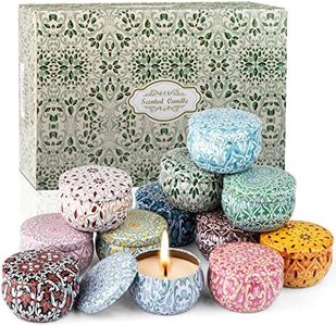 Velas Aromáticas para Mujer Juegos da 12 Packs, Velas Perfumadas de Aromaterapia Cera de Soja Regalo para Mujer Velas Decorativas, Regalos Para Vela de Lujo para Cumpleaños Baño Yoga, Hasta 160 Horas