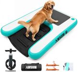 AWSUM Inflatable Dog Water Boat Ramp XL Dock Floating Ladder for Dogs Up to 300lbs On Water Float Steps for Lakes Easy Access Dog Pool Ramp with Anti-Slip EVA