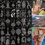 Xmasir 30 Sheets Tattoo Stencils, Indian Temples Tattoo Stencil Set, Tattoo Sticker Kit for Women Body Art Painting Templates