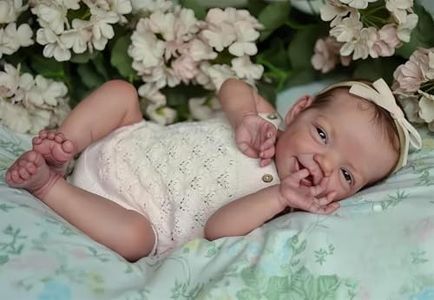 OHIJGN Reborn muñeca niña Reborn bebé 19 Pulgadas Hecho a Mano Lavable muñecas bebé Realista niña Cuerpo de Vinilo Suave, como un bebé Real