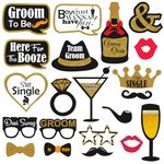 Party Propz Groom to Be Decoration Set Props - Pack of 21 Pcs Bachelor Party Props for Groom | Bachelorette Party Props | Groom to Be Props | Bachelor Party Decorations for Groom (Cardstock)