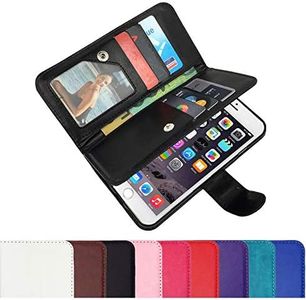 Wallet Magnetic Leather Flip Case Cover for Apple iPhone 5 5S SE 6 6S Plus 7 8 X (for iPhone 5s, Aqua)