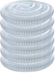 PowerTec 70196 4" x 50' PVC Woodworking and Shop Vacuum, 4 Inch Collector Hose for Dust Collection Fittings 50 Feet | Flexible Clear View Heavy Duty