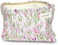 ZUNGGWOK Floral Makeup Bag Cosmetic Bag for Women,Large Capacity Purse Travel Bags Toiletry Bag with Zipper Makeup Pouch(Willow)