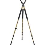 Trakiom Shooting Tripods Sticks, 33.8"-73.2" Shooting Tripods for Hunting, Adjustable-Height Hunting Tripod Rest with 360°V Yoke, High Density Foam Grip, Spike Feet and Twist Style Locking Legs, Camo