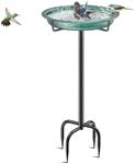 YALINKA Freestanding Birdbaths Bowl Outdoor, Free Standing Garden Bird Bath Bird Feeder & Bird Bath Bowl, Detachable Decoration Spa Birdfeeder for Garden Patio Yard Lawn