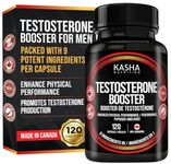 Testosterone Booster for Men All-in-One PREMIUM Ingredients -Tribulus Terrestris, Tongkat Ali, Maca, Ginseng, Ginkgo Horny Goat Weed, DIM | Promote Testosterone Production, Enhance Physical Performance & Reduce Mental stress | 120 Vegan Capsules, Made in Canada