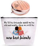 Best Friends Birthday Gifts for Women Funny, Birthday Gifts for Friends Female, Friendship Gift for Women, Best Friend Presents, Best Friends Mirror, Best Friends Cosmetic Bag, Best Friend Makeup Bag